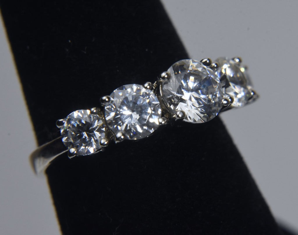 Epiphany - Sterling Silver Cubic Zirconia Ring - Size 6.25