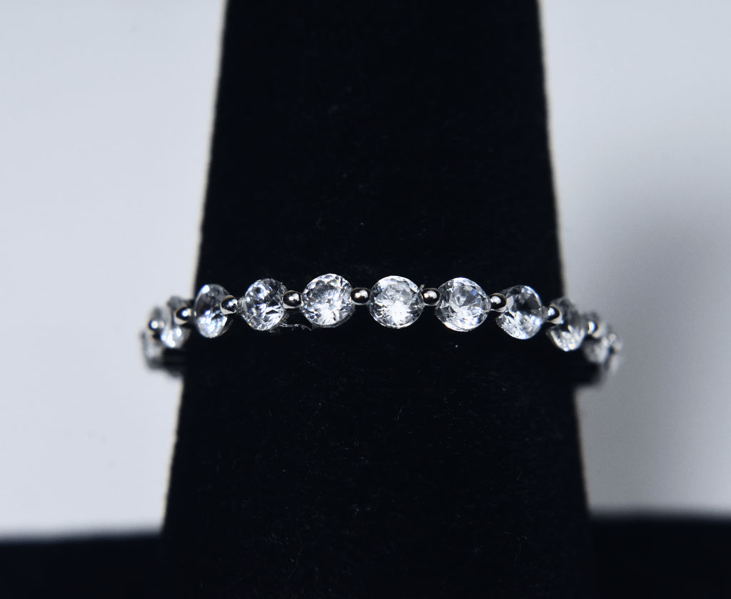 Sterling Silver Eternity Band - Size 8