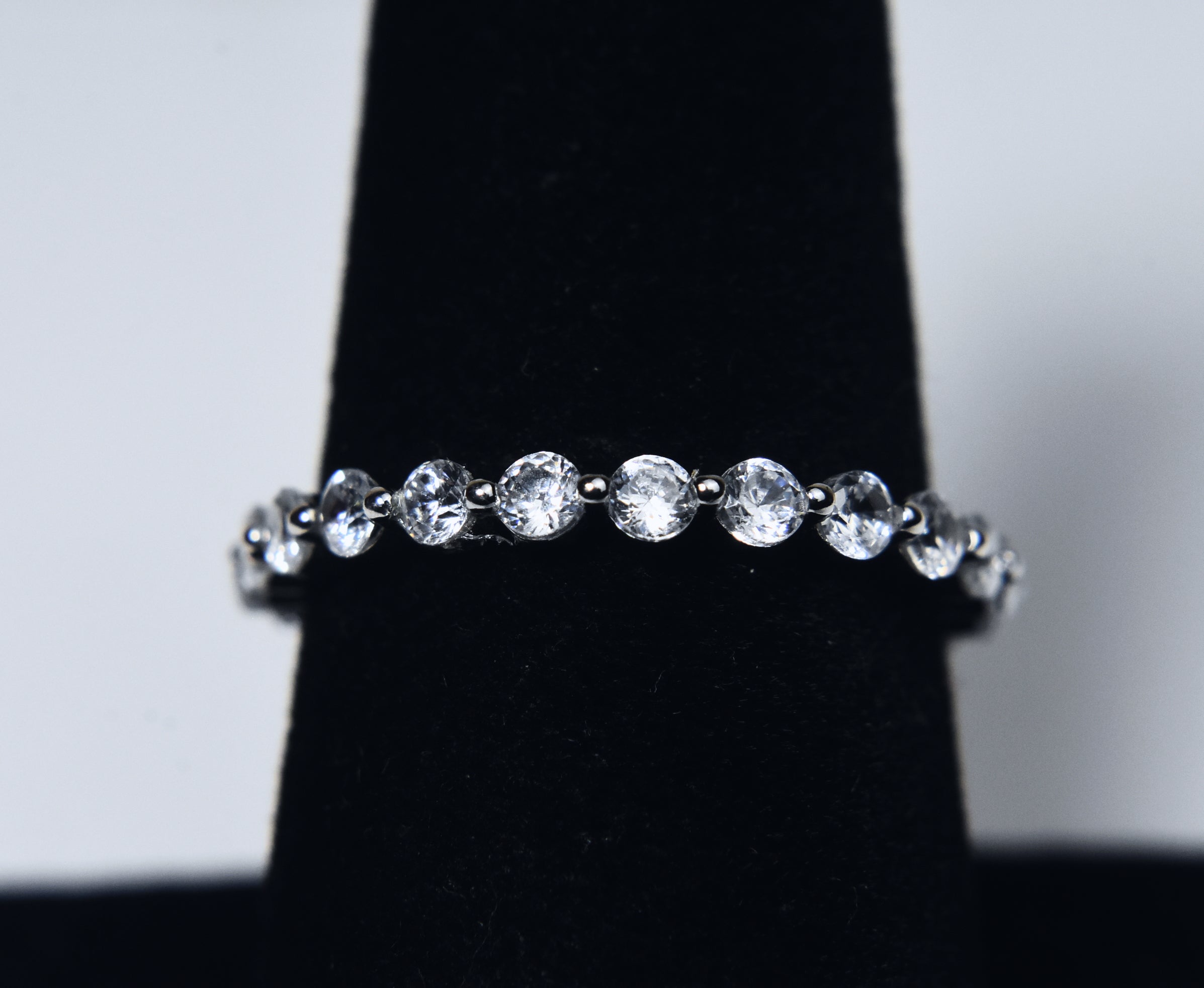 Sterling Silver Eternity Band - Size 8