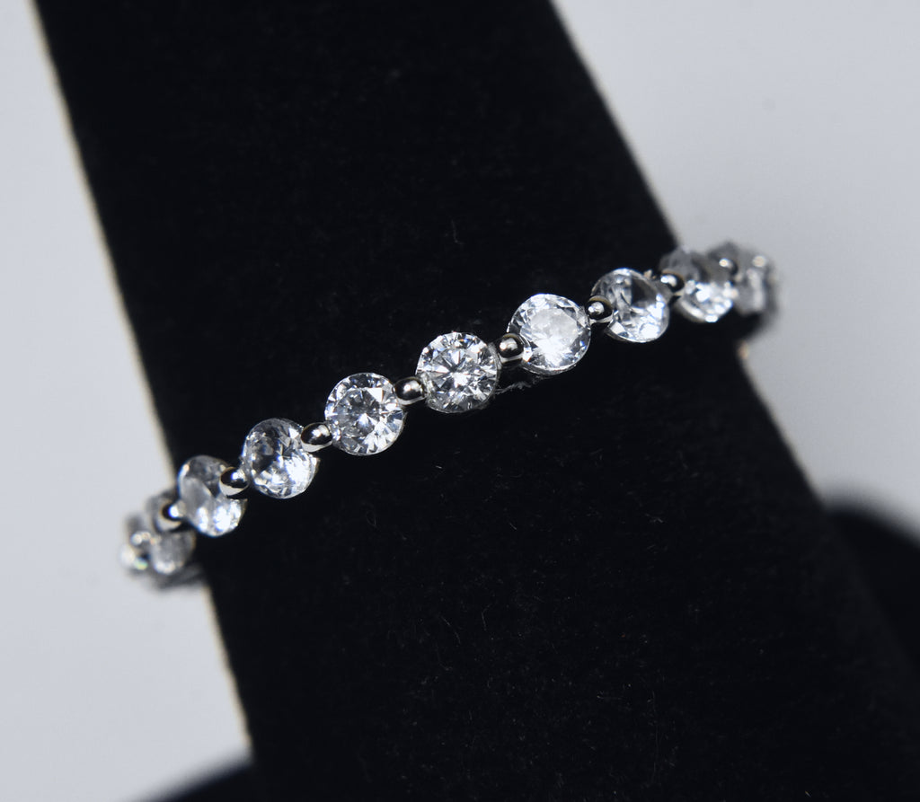 Sterling Silver Eternity Band - Size 8