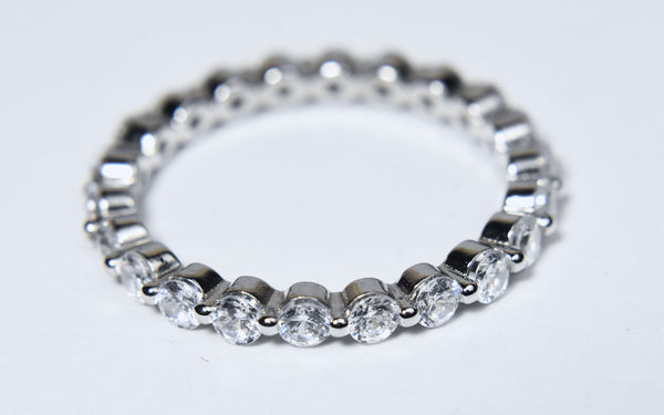 Sterling Silver Eternity Band - Size 8