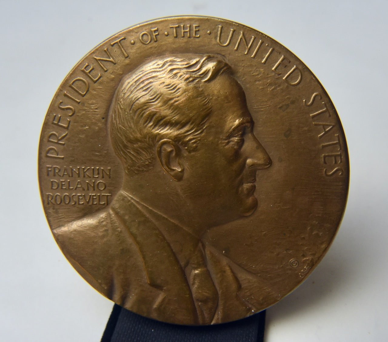 Franklin Delano Roosevelt Bronze Table Medal