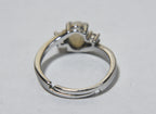 Sterling Silver Faux Opal Expandable Ring - Size 6.25+