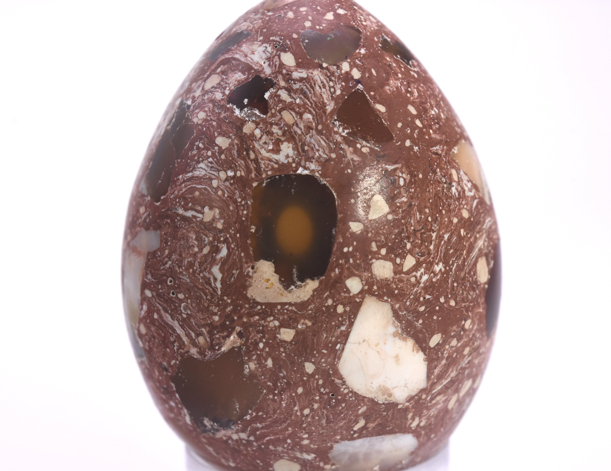 Stunning Vintage Mexican Fire Opal Polished Egg