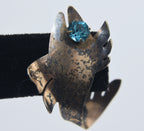 Handmade Vintage Sterling Silver Fish Screw Back Earrings