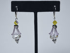 Sterling Silver Glass Flower Bead Earrings