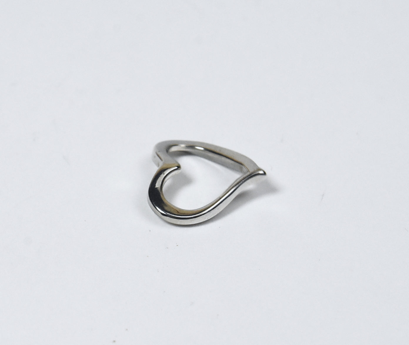 Folded Silver Heart Pendant