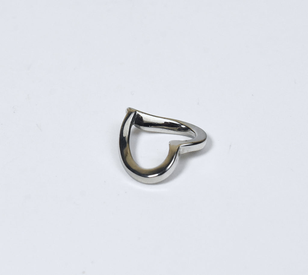 Folded Silver Heart Pendant