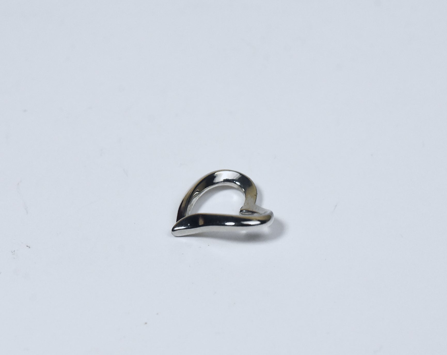 Folded Silver Heart Pendant