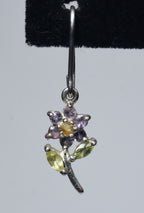 Gemstone Flower Earrings