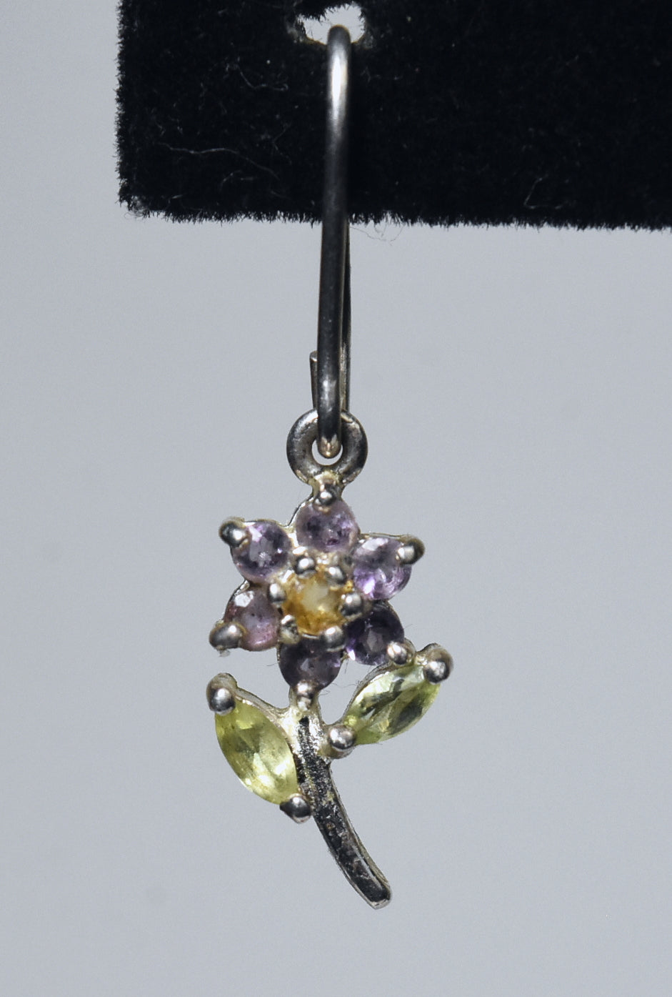 Gemstone Flower Earrings