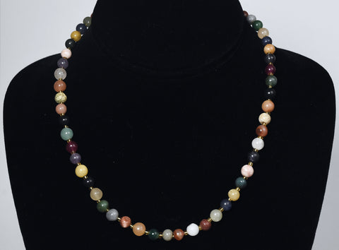Lots of Different Gemstone Beads Necklace