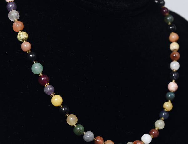 Lots of Different Gemstone Beads Necklace