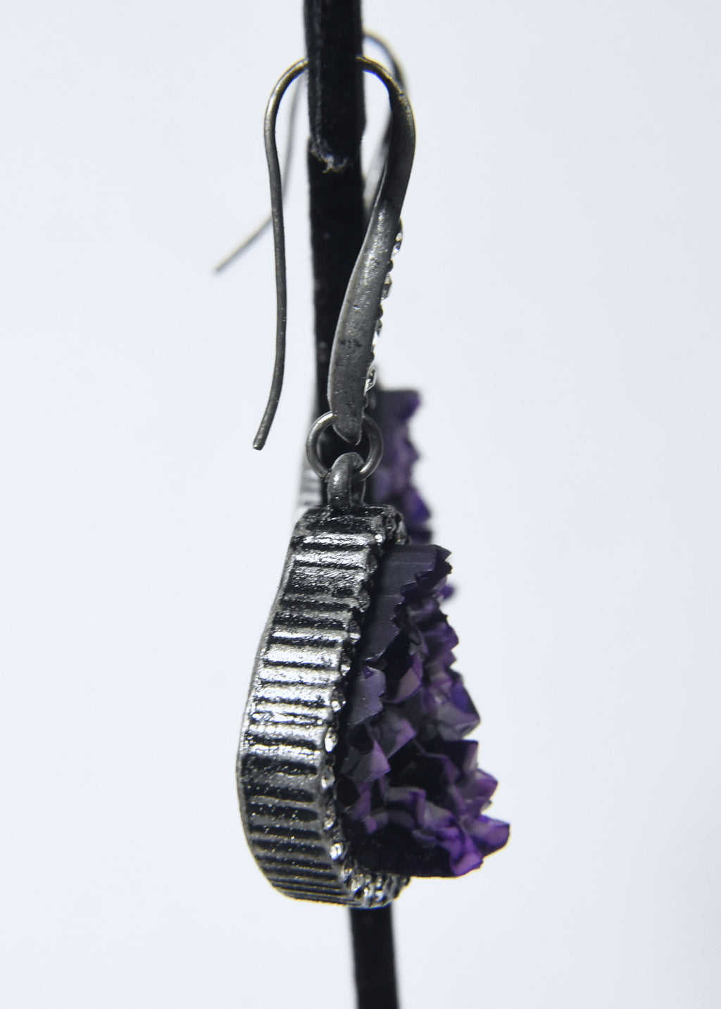 Geode-Looking Purplish Earrings