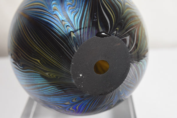 Large Feathered Iridescent Egg Paperweight
