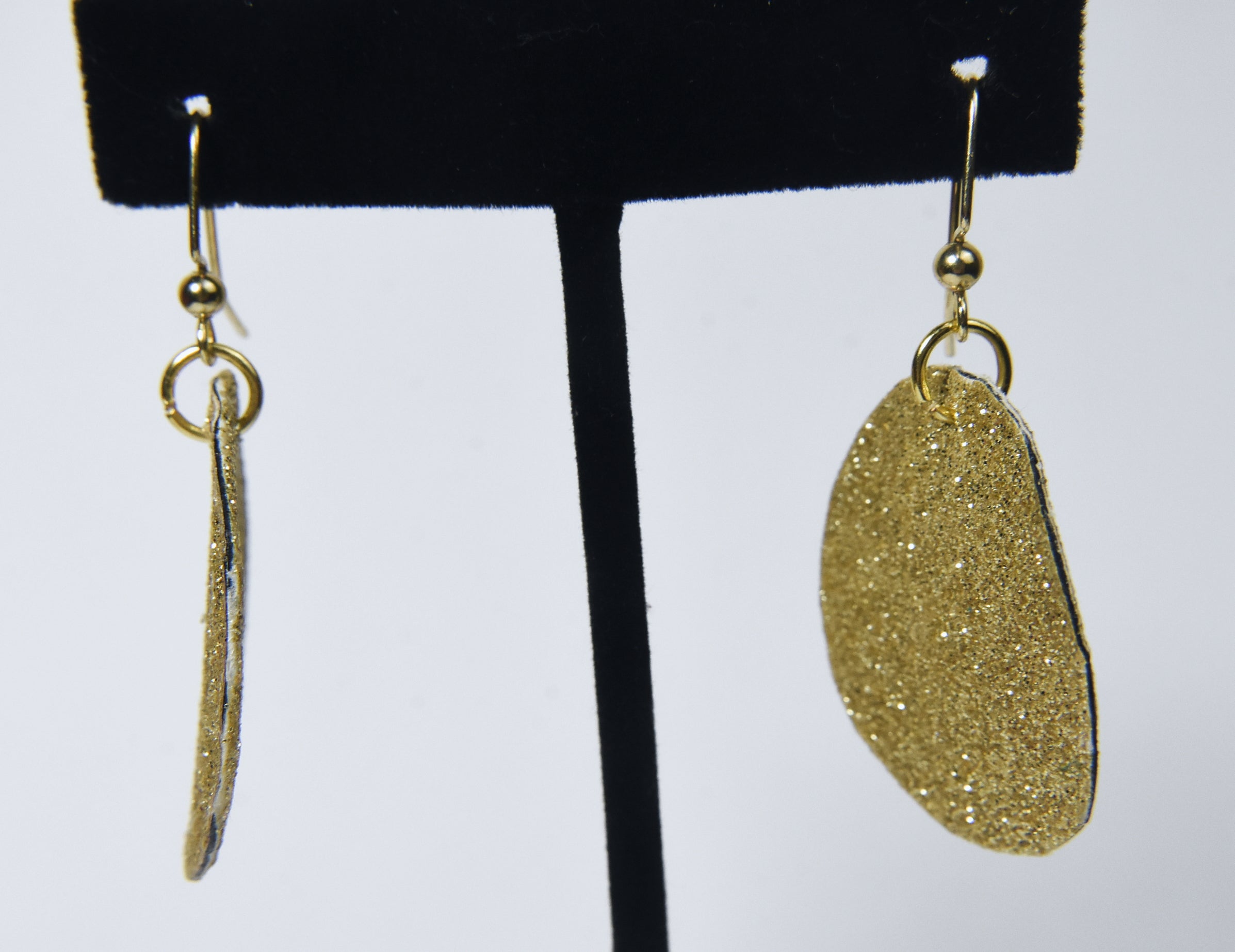 Golden Glittery Earrings