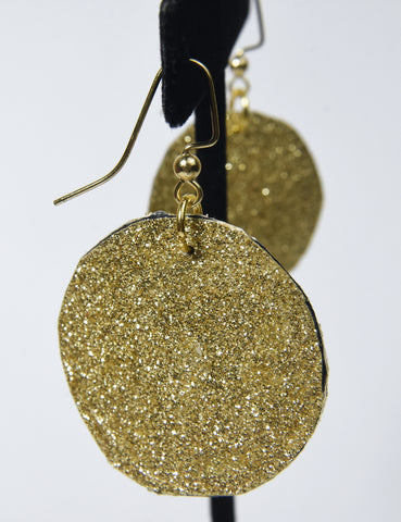 Golden Glittery Earrings