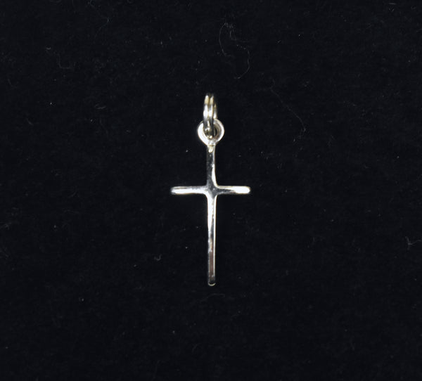 Gold Tone Sterling Silver Arched Top Cross Pendant/Charm
