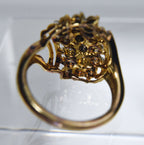 Gold Plated Sterling Silver Diamond Ring - Size 7