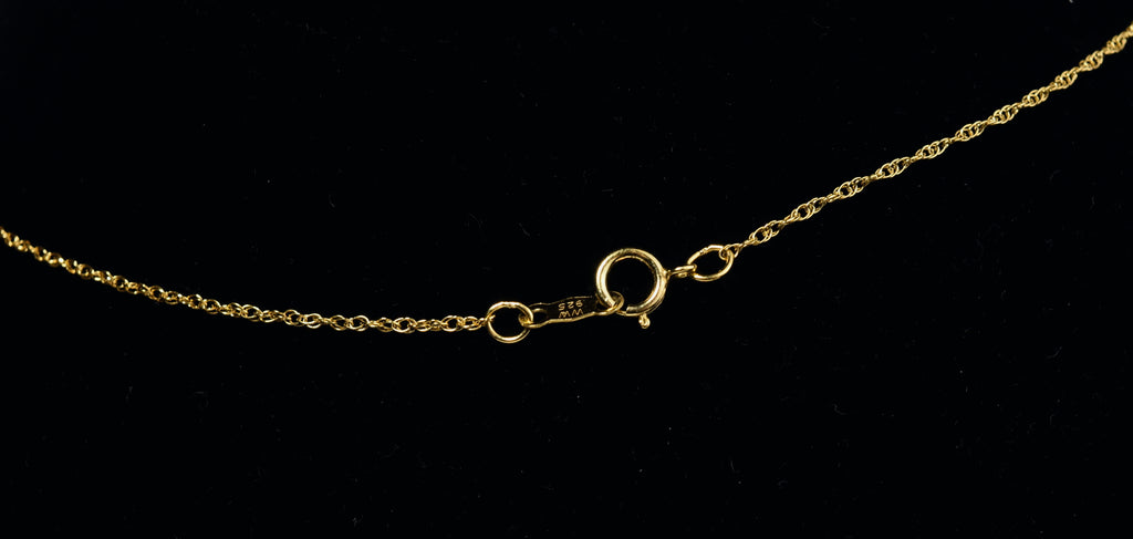 Gold Tone Sterling Silver Chain Necklace - 20"