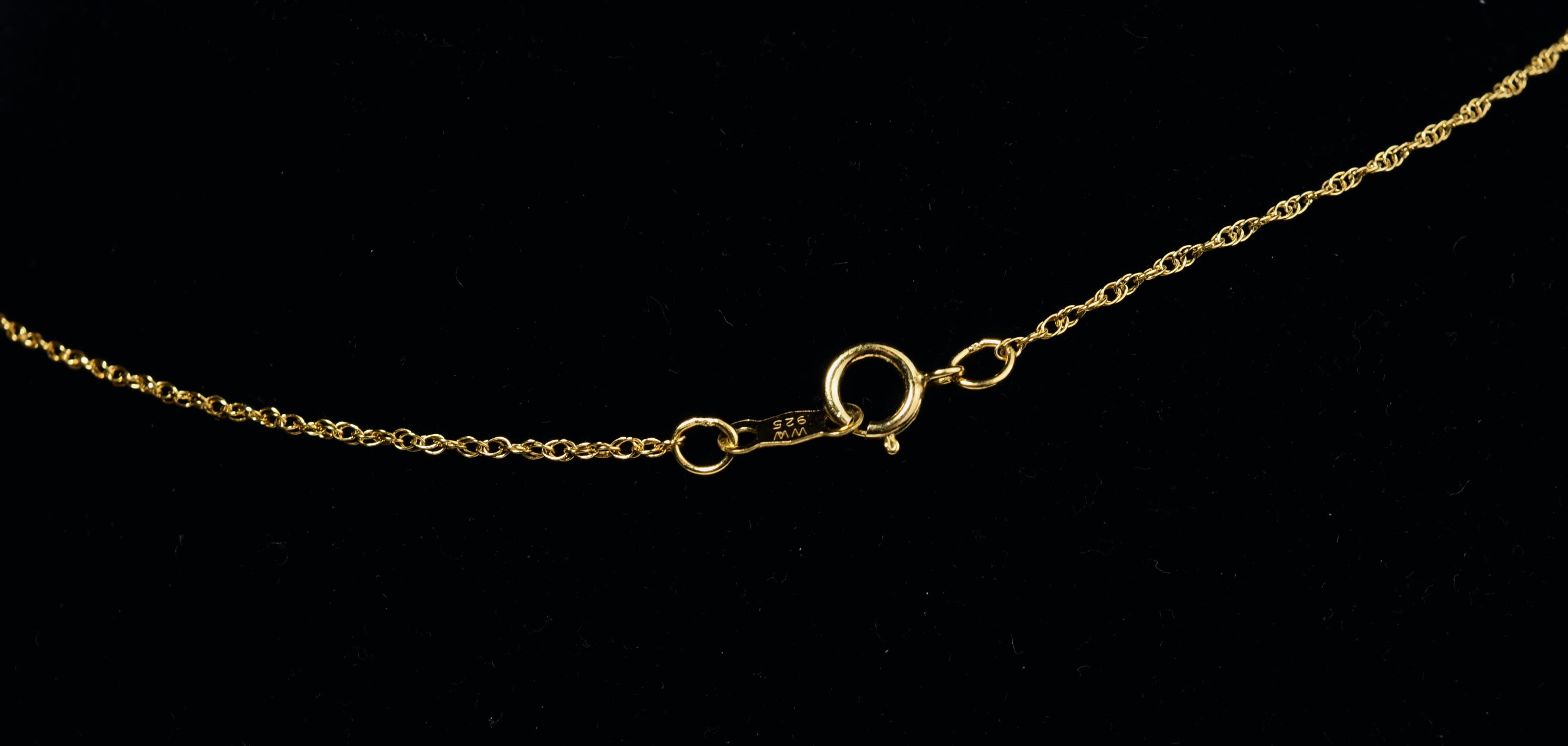 Gold Tone Sterling Silver Chain Necklace - 20"