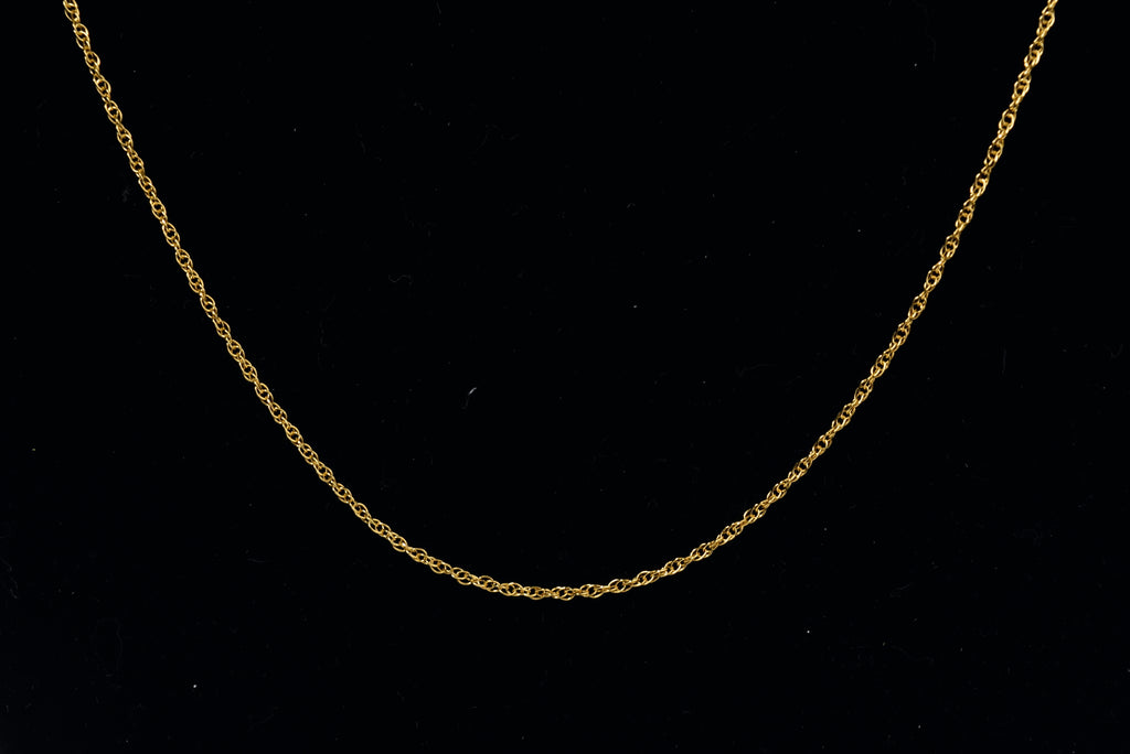 Gold Tone Sterling Silver Chain Necklace - 20"
