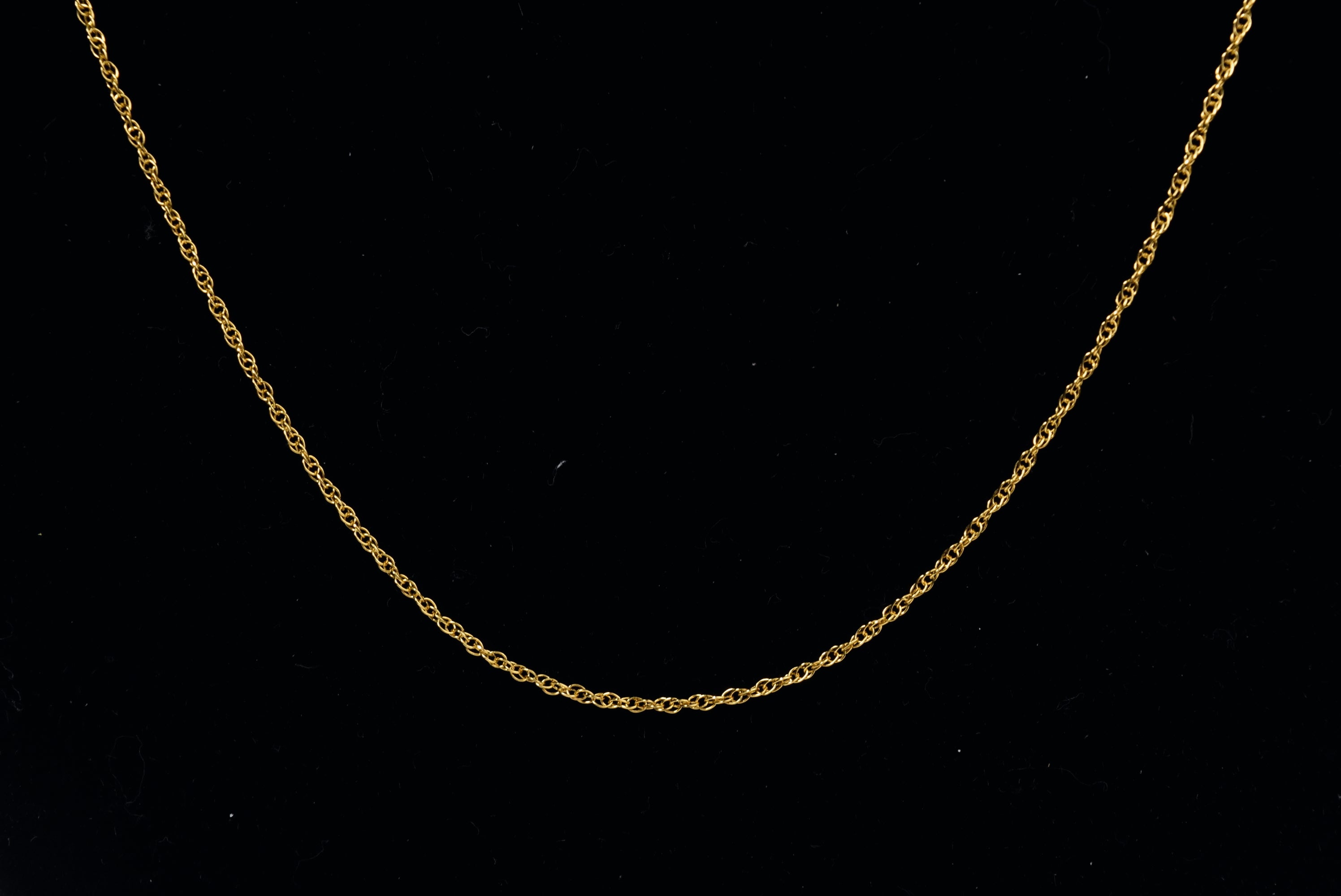 Gold Tone Sterling Silver Chain Necklace - 20"