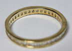 Gold Tone sterling Silver Band Channel Set - Size 9