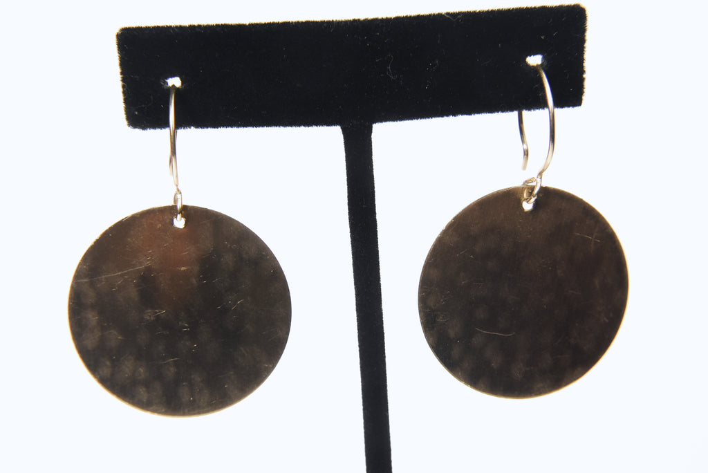 Gold Tone Circular Blanks Earrings
