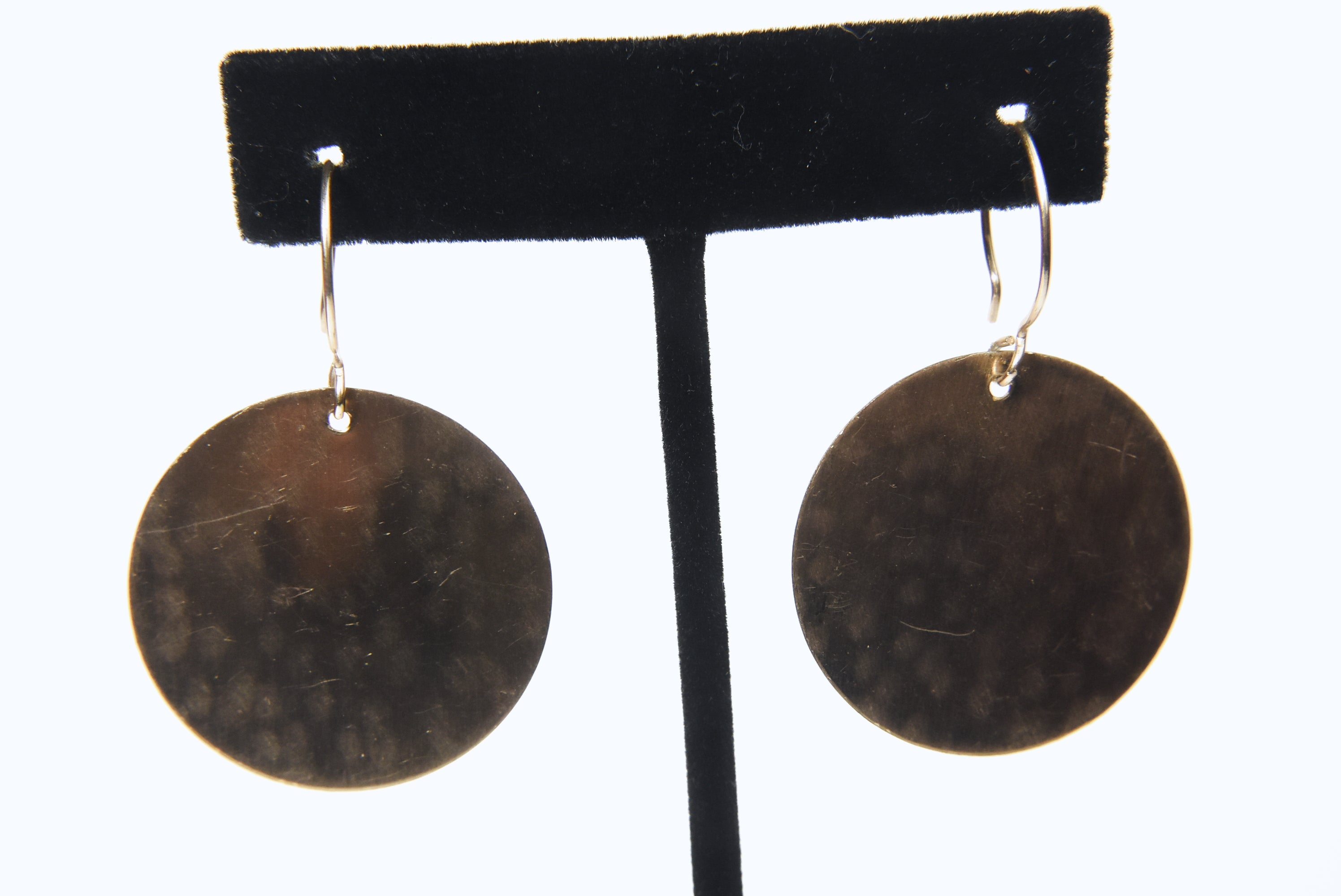 Gold Tone Circular Blanks Earrings