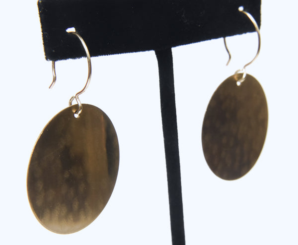 Gold Tone Circular Blanks Earrings