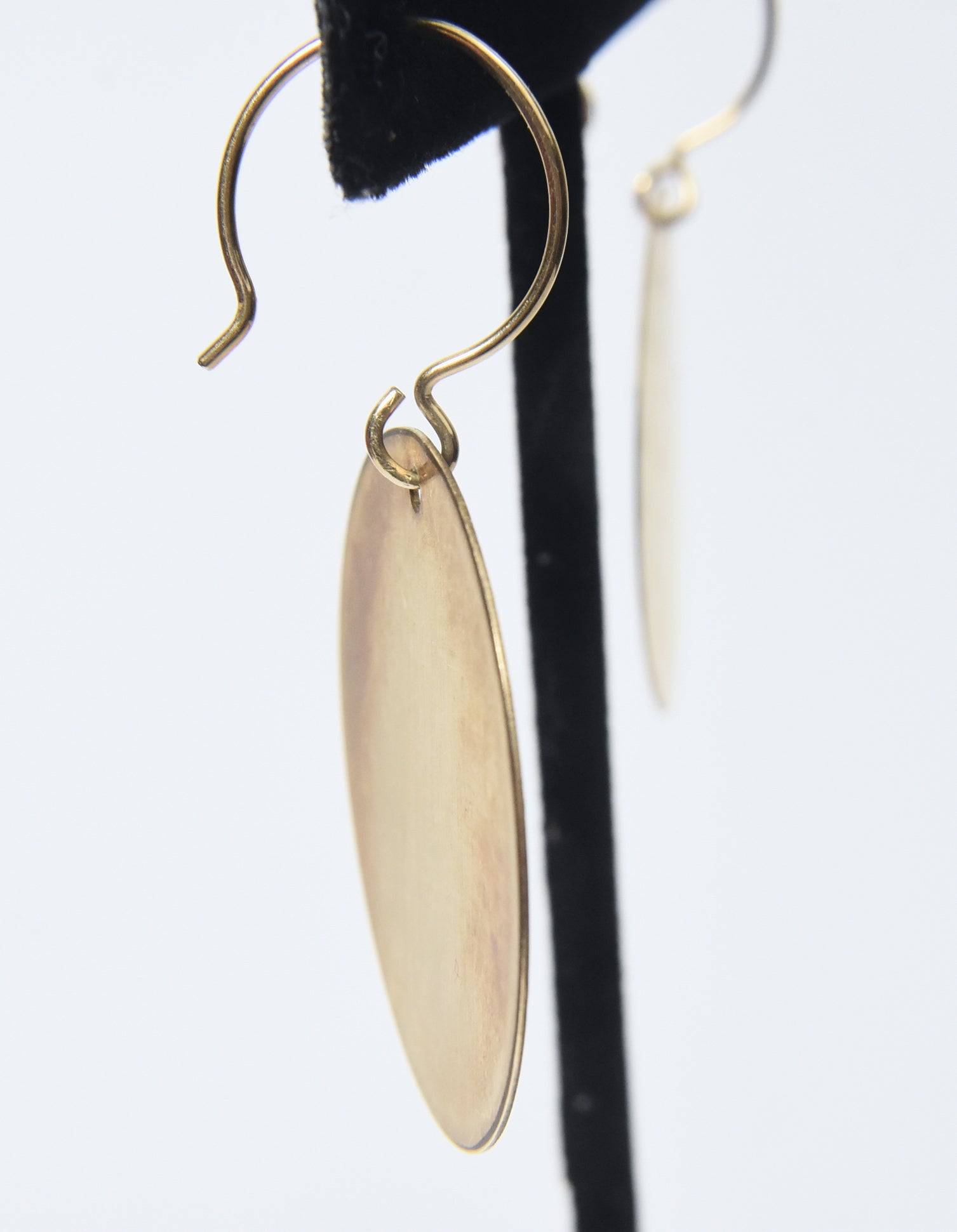 Gold Tone Circular Blanks Earrings