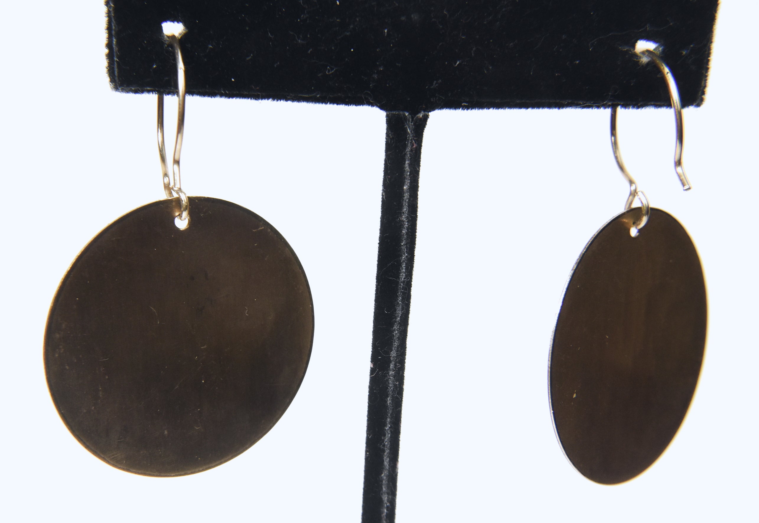 Gold Tone Circular Blanks Earrings