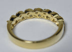 Gold Tone Sterling Silver Channel Set Ring - Size 8