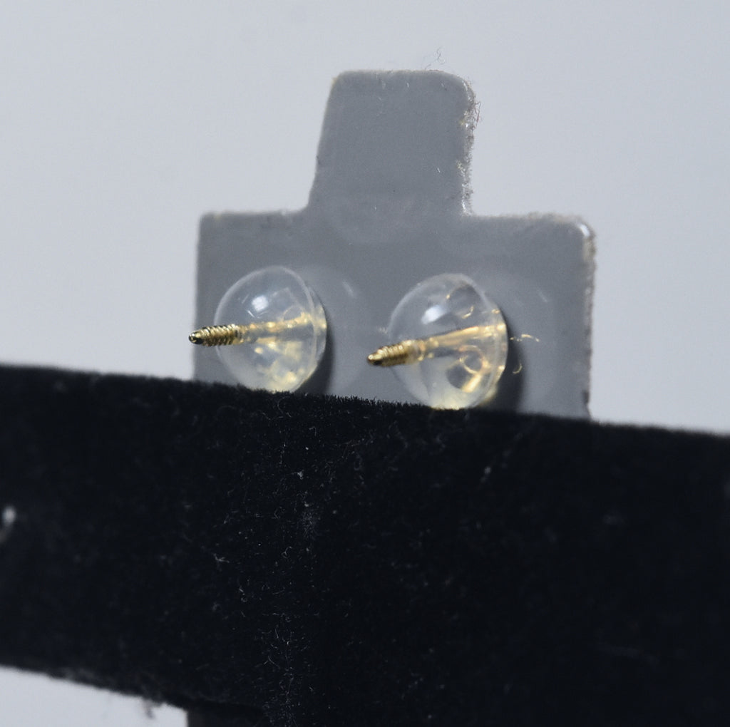 14k Yellow Gold Dolphin Screw Back Stud Earrings
