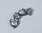 Graduated Crystal Hearts Articulated Dangle Pendant