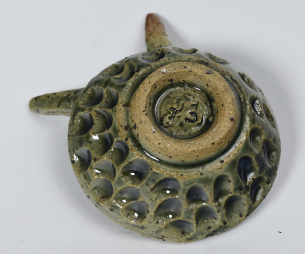 Cute Green Handmade Ceramic Birdbath Ring Dish