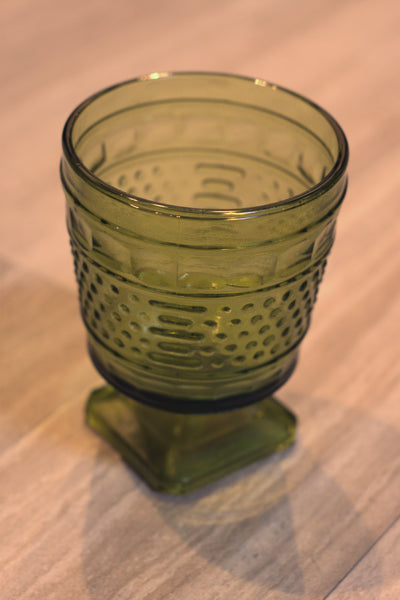 Napco - Vintage Green Hobnail Planter Vase