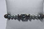 Faceted Green Pearl Sterling Silver Bracelet