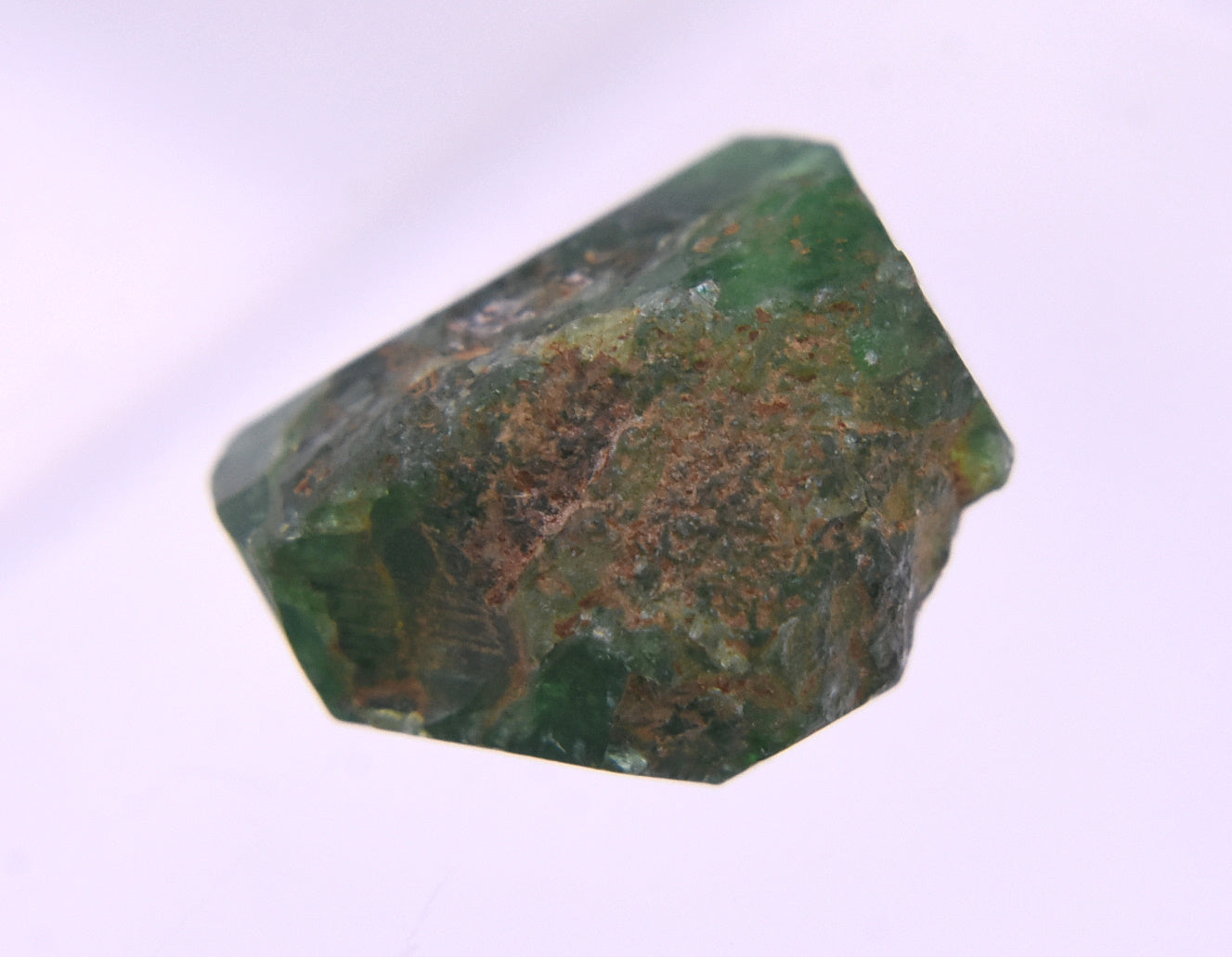 Stunning Vivid Green Triangular Face Tourmaline Nugget Crystal - 1.2g