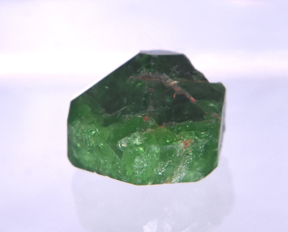Stunning Vivid Green Triangular Face Tourmaline Nugget Crystal - 1.2g