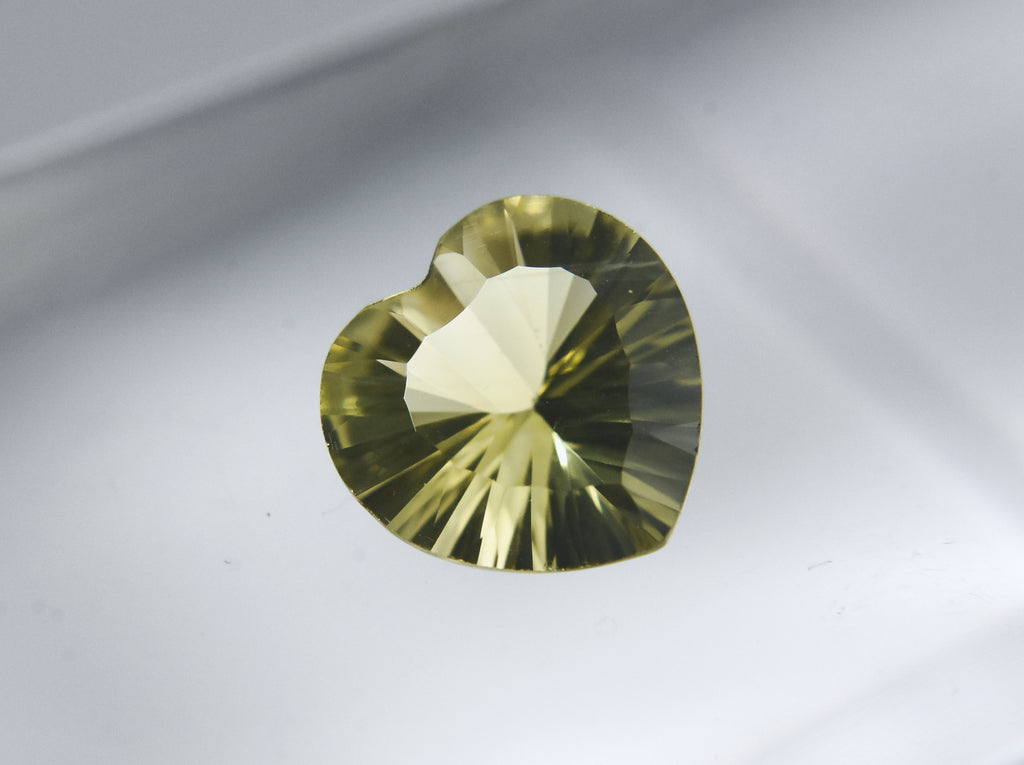 Single Heart Cut Lemon Quartz Loose Gemstone