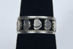 McGrath-Hamin - Vintage Sterling Silver 'Two Hearts' Pierced Design Band - Size 6.5