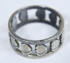 McGrath-Hamin - Vintage Sterling Silver 'Two Hearts' Pierced Design Band - Size 6.5