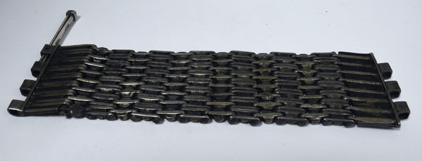 Heavy Coin Silver Flexible Link Cuff Bracelet - 150g+!