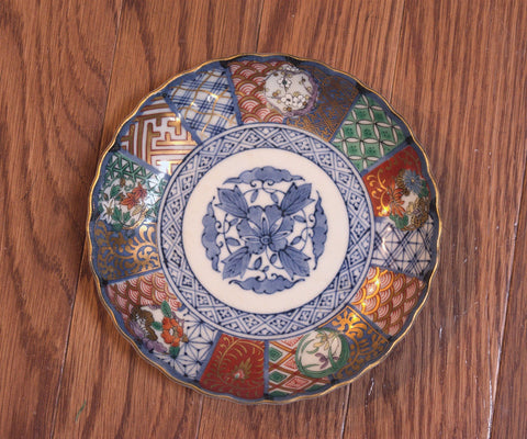 Sanyo Toki - Japanese Ceramic Decorated Dish Ryuho Kiln