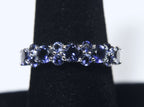 Sterling Silver Imitation Tanzanite Ring - Size 7.75