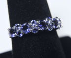 Sterling Silver Imitation Tanzanite Ring - Size 7.75