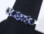 Sterling Silver Imitation Tanzanite Ring - Size 7.75