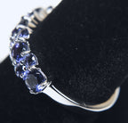 Sterling Silver Imitation Tanzanite Ring - Size 7.75